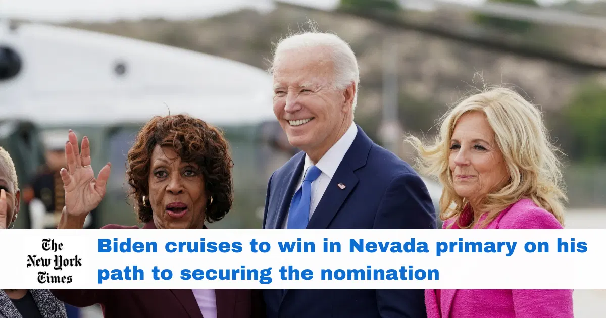 Biden cruises to win in Nevada primary on his path to securing the nomination